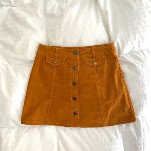 Corduroy mini skirt